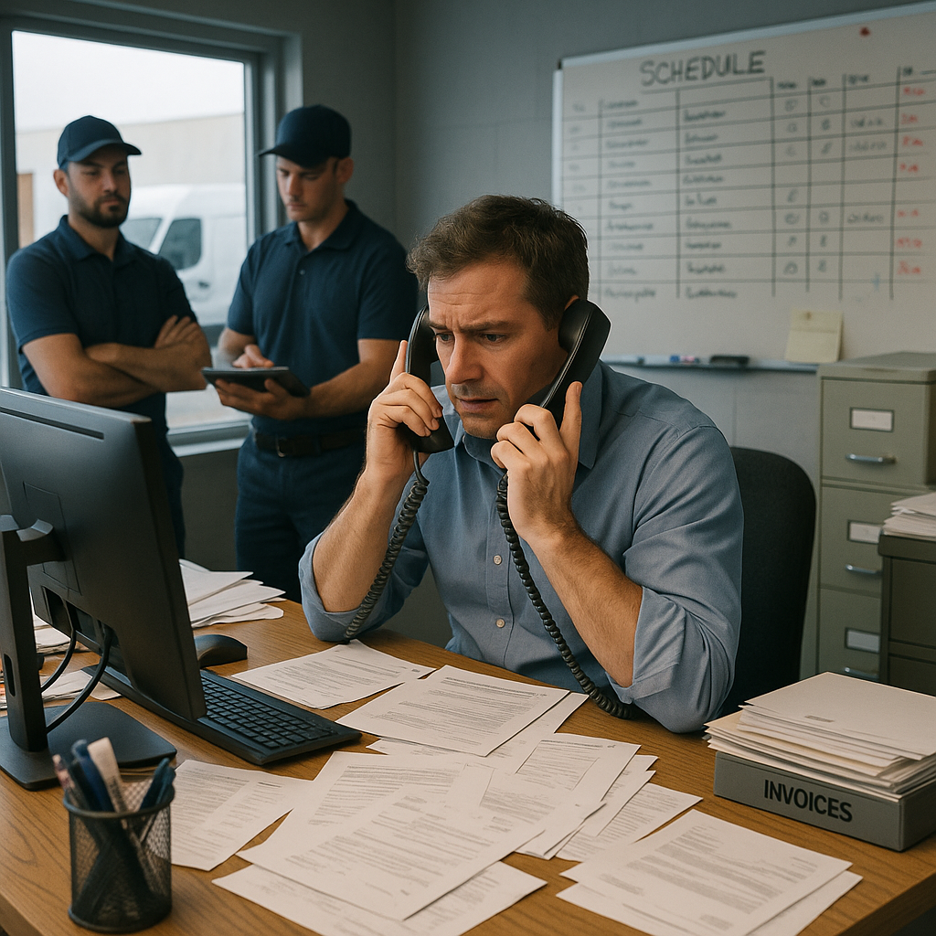 Logistics manager struggling with paper-based dispatch system